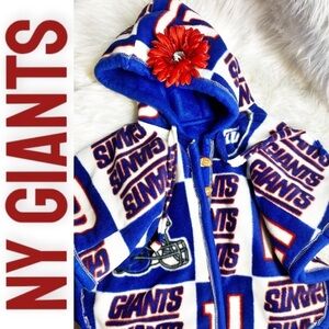 NFL NEW YORK GIANTS Fleece Hooded Poncho, Little Girls